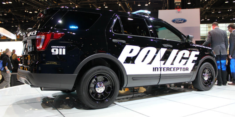 2016 Ford Police Interceptor Debut Side View Chicago CAS15