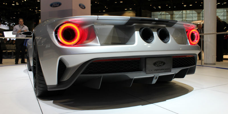 2016 Ford GT Rear Dual Exhaust Back Silver